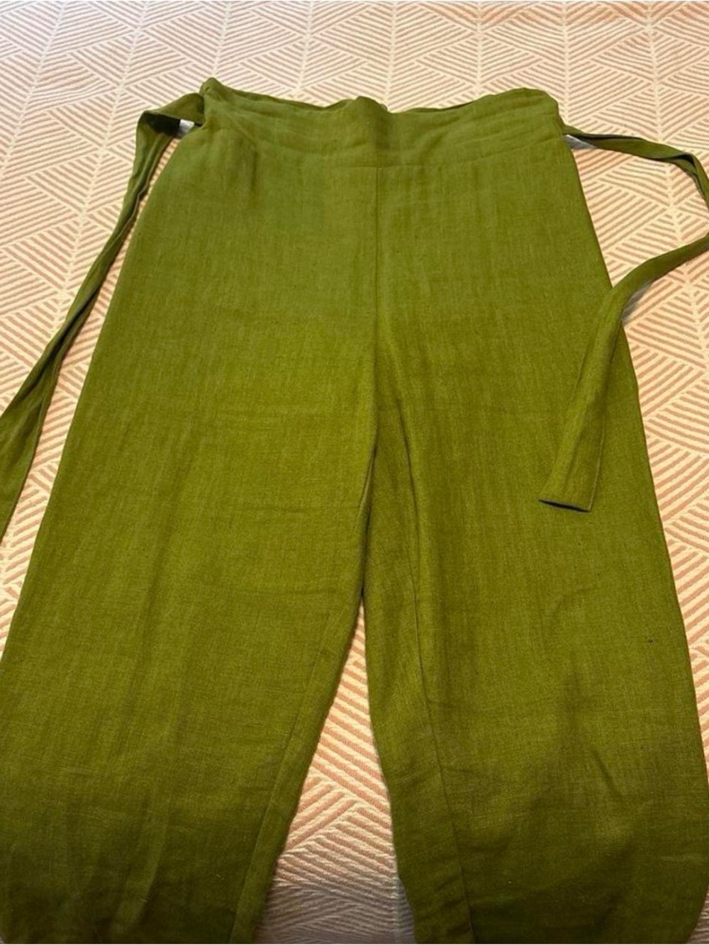 Sister Nettle butterfly flower moon star 100% linen pants - Picture 2 of 4